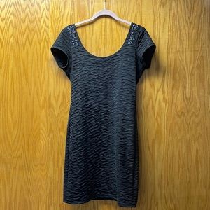 Free People black beaded dress size small